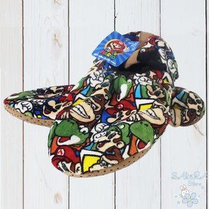 NWT SUPER MARIO NINTENDO FUZZY BABBA WINTER MEN'S SLIPPERS SOCKS GRIPPERS